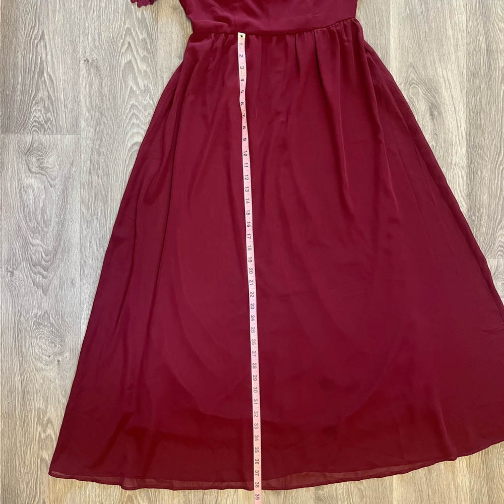 Roolee Fiona Dress Modest Lace Maxi Dress Red Size S - Picture 9 of 10